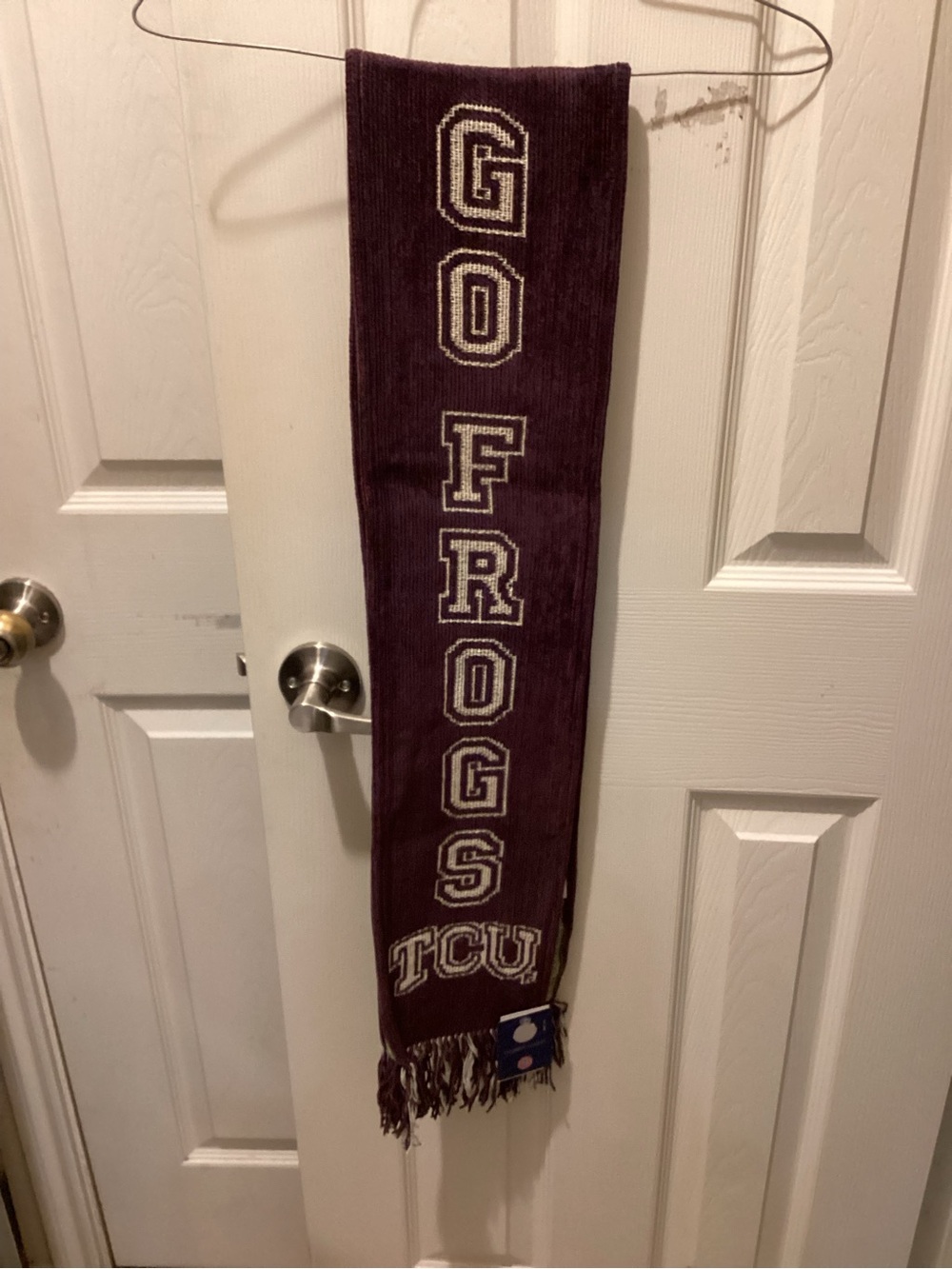 NFL TCU Maroon "Go Frogs" Knit Scarf